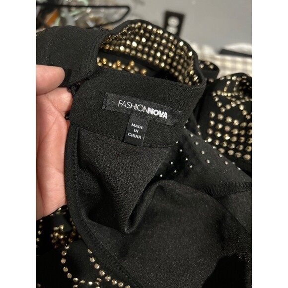 FASHION NOVA Women’s Brightest Gem Stretch Heavily Embellished Mini Dress size M - Picture 10 of 11